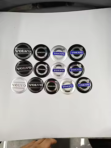 3D 4pcs 56mm 60mm 65mm Car Wheel Center Hub Cap Stickers Decal For Volvo C40 V60 V40 XC90 S60 C30 XC