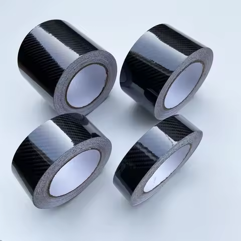 3/5/7/10CM Black Glossy 6D Carbon Fiber Vinyl Wrap Tape Roll Carbon Film Stripes Car Stickers For Pi