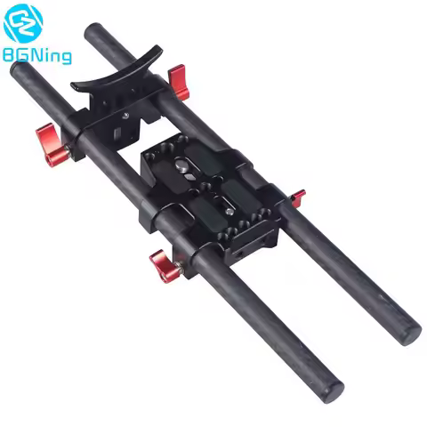 Universal 15mm Rod Rail Clamp Mounting Base Plate Bracket for Panasonic for Fujifilm DSLR Camera Rig