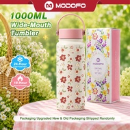 MODOFO 1000ml Tumbler Hot and Cold Water Bottle Tumbler Cup Water Tumbler Stainless Steel Tumbler