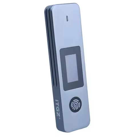 SSD Hard Drive Case 10Gbps External Enclosure Box Visual Fingerprint Encrypted SSD Hard Drive Enclos