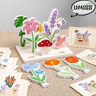 UMISTYDREAM9IQ0 Montessori Flower Cards, Toy Gift Sorting Activity Flower Arrangement Game, Educatio