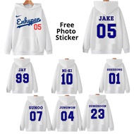 Hoodie enhipen screen printing enhy baseball jay jake jungwon sunoo sunghoon heeseung niki kpop kore