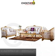 ชุดโซฟาหลุยส์ 4ชิ้น (3+2+1ที่นั่ง+โต๊ะกลาง) Gold Platinum Series รุ่น TSF-LV-SET Calypso-II G [Pick 