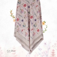 Cute Bloom Series by oemahijab – Monogram Floral Hijab | Lasercut + Pouch