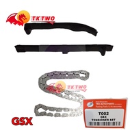(T002) TENSIONER GSX TIMING CHAIN TENSIONER GUIDE STOPPER ARM SET KAYU HITAM TENSIONER RANTAI KECIL 