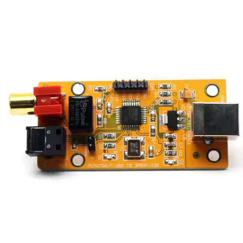 PCM2706 USB Sound Card | Optical/Coaxial/I2S Output DAC | Power Filter for HiFi Music | Digital Audi