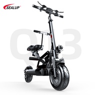 『 local warranty』SEALUP Q13 Electric Scooter Z-design Double Seat for Adult Bearing 200kg Motor Power 500W Top Speed 55KM/H Foldable Scooter Travel Distance 40-150KM Waterproof IP54 Electric Bike Vehicles for Adults e Bike Scooter 2 wheels scooters