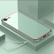Casing For iPhone 6 / 6 Plus / 6s / 6s Plus / 7 / 7 Plus / 8 / 8 Plus / SE 2020/2022 Case Lanyard Plating Cover Soft TPU Phone Case