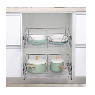 Four Side Pull Out Basket With Undermount Organizer