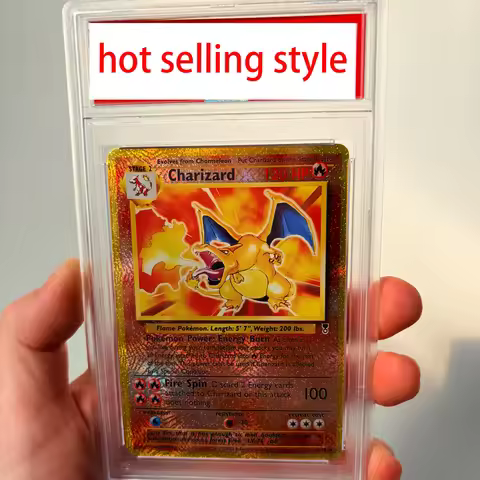 Diy Self Made Ptcg Charizard Copy Rating Card Refraction Color Flash English Version Ptcg Charizard 