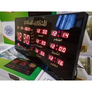 Adzan LED Digital Wall Clock 5 Time Clock 4622 Y-1 Red
