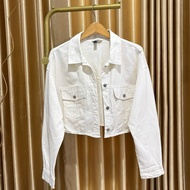 Jeans jacket women's oversized oversized white HM pl hnm h&m big size BIG size