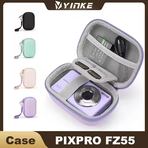 Yinke Hard EVA Camera Case For KODAK PIXPRO FZ55 Shockproof Plush Padding SD Card Storage Portable T
