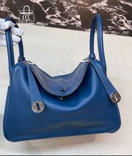 🌈Hermes💙Lindy 30💙深藍色銀扣🌟98新🌈Swift皮🌟lindy30🌟lindy🌟愛馬仕🌟