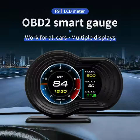 F9-OBD OBD2 HUD Head Up Display Car Digital Speedometer Auto Over speed Alarm Meter Water Temp Fuel 