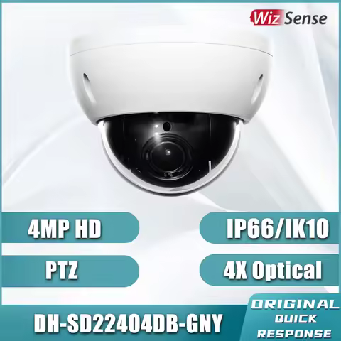 Dahua SD22404DB-GNY WizSense 4MP Starlight PTZ IP Camera 4x Optical Zoom Human/Vehicle Detection IP6