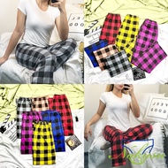 Poposy Checkered Cotton Pajama Pants For Women SleepWear High Quality