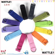WTTLE Exercise Straps, Flexibility Adjustable D-Ring Buckle Yoga Strap,  1.8mx3.8cm Durable Cotton F