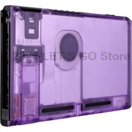 Nintend Switch Console DIY Replacement Shell Transparent Purple Back Plate Case with Kickstand for Nintendo Switch Accessories