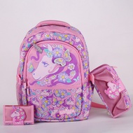 Australia smiggle Stationery Primary School Students Pink Unicorn Schoolbag Children's Meal Bag Pencil Case Card Holder