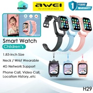 Awei H29 Children Watch 1.83inch Screen 4G Children Smart Watch Kid Video Call Watch Location Histor
