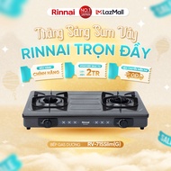 Bếp gas dương Rinnai RV-715Slim(G) mặt bếp men và kiềng bếp men.