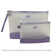 file buku sekolah a4 zipper bag Dumei beg kalis air lutsinar melebarkan beg maklumat beg zip beg zip