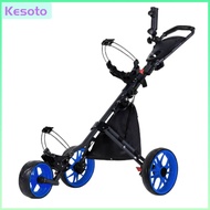 3 Wheel Golf Push Cart Foldable 3 Wheel Golf Effortless Cart to Fold Athletic Gear for Golfers Drivi