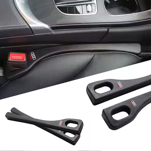 2Pcs Car Seat Gap Plug Seam Filling Leak-proof Strip Side Slot Filler Sticker For Audi A3 A4 B8 8P A