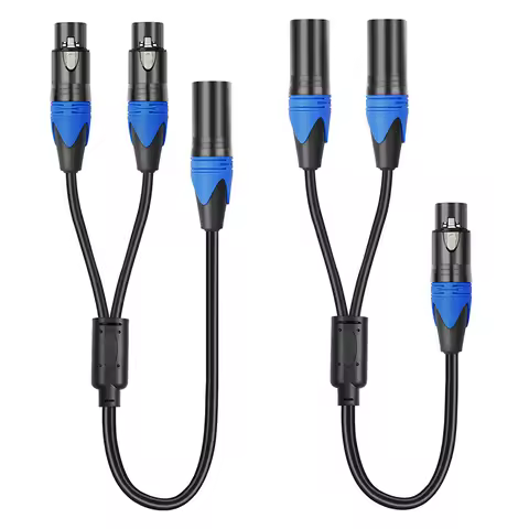 50cm XLR Splitter Cable 1 XLR Female to 2 XLR Male XLR Y Splitter Cable Microphone Splitter Cord for