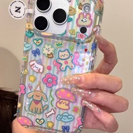 Cute Gilt Edge Mushroom Puppy Cat Phone Case Suitable for ihone17promax/16PRO Cartoon 15 Soft Case 1