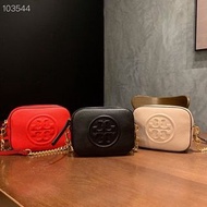 Tory Burch 新款女士相機包 荔枝紋牛皮 容量大 超級百搭