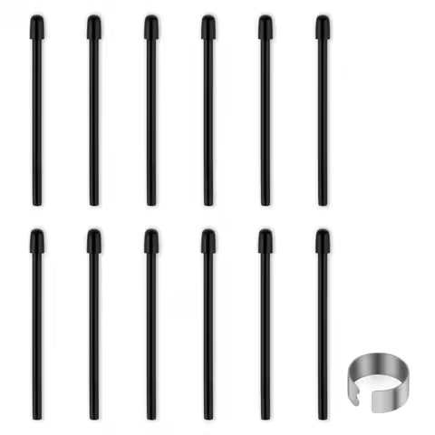L19-Standard Pen Nibs Set For WACOM, 12Pcs Black Replacement Refill Pen Tips Set Kit For Wacom Intuo