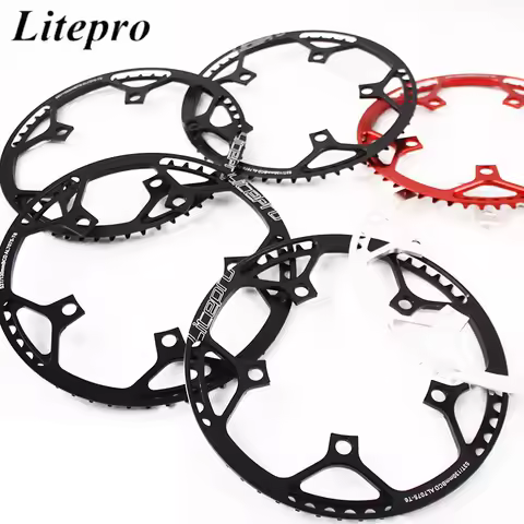 LITEPRO Mountain Road Bike Chainring 45T 47T 53T 56T 58T Bicycle Chainwheel Aluminum Alloy 130 Bcd C