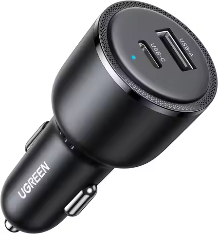 63W USB C Car Charger, PPS 45W Super Fast Charging 2.0 Dual USB C for iPhone 17/16/15/14, Samsung Ga