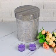 troniximaging Cremation Urn - One (1) Real  Handmade Marble Stone Urn for Adult Human Ashes - Large 