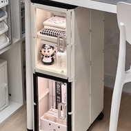 [in stock] Under-desk trolley storage rack with wheels, dustproof, for stationery, snacks, figurines