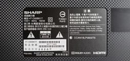 夏普 SHARP 4T-C60BK1T 60吋螢幕破屏 拆機良品 /主機板/電源板/邏輯板/腳架.....(可議價)