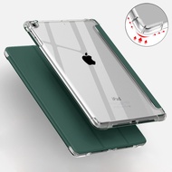 For iPad Air 4 10.9 Pro 11 2020 iPad 2 3 4 Mini 1 2 3 4 5 Air 3 2 1 10.2 8th 7th 6th 5th Gen 9.7 Trifold Stand Smart Cover Clear Back Flip Leather Cover Cover