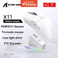 Attack Shark X11 Wireless Mouse PAW3311 Gaming Mouse 3 Bluetooth 2.4G Type C  Tetikus Tanpa Wayar At