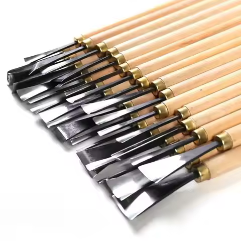 6/12/31PCS Combination Set Woodcarving Root Carving Tools East Woodworking Carving Knife Sharpening 