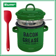 46 Oz Bacon Grease Container Ceramic Bacon Fat Container 46oz Ceramic Bacon Grease Container with St
