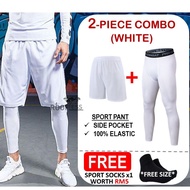 ROOFLESS Running Pants Men Seluar Tight Lelaki Seluar Tight Putih Pro Combat Tight Pant Man Seluar R