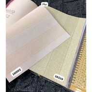 HIJAU Bravo Abstract Fiber Line Wallpaper Cream Green Grey Soft