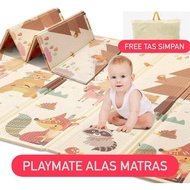 [PB-FREE-BAG] Baby Playmate Small Children's/ Mat Carpet Mat Folding Floor Thickness 8mm Free Storag