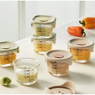 Locknlock baby food containers set of 3 pcs 260ml 230ml/ 170ml/ borosilicate glass/ lock&lock oven g