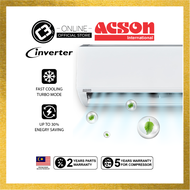 (WEST)Acson R32 Inverter Avo NF Series  Aircond(With Wifi) 1.0HP, 1.5HP,2.0HP & 2.5HP