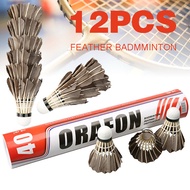12pcs Badminton Black Shuttlecocks Set Outdoor Sports