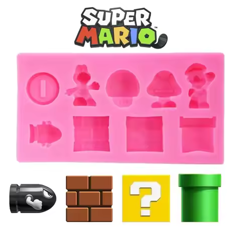 3D Super Mario Bros Cake Mold Cartoon Cute Anime Silicone Mold DIY Cookies Chocolate Cake Mold Kitch